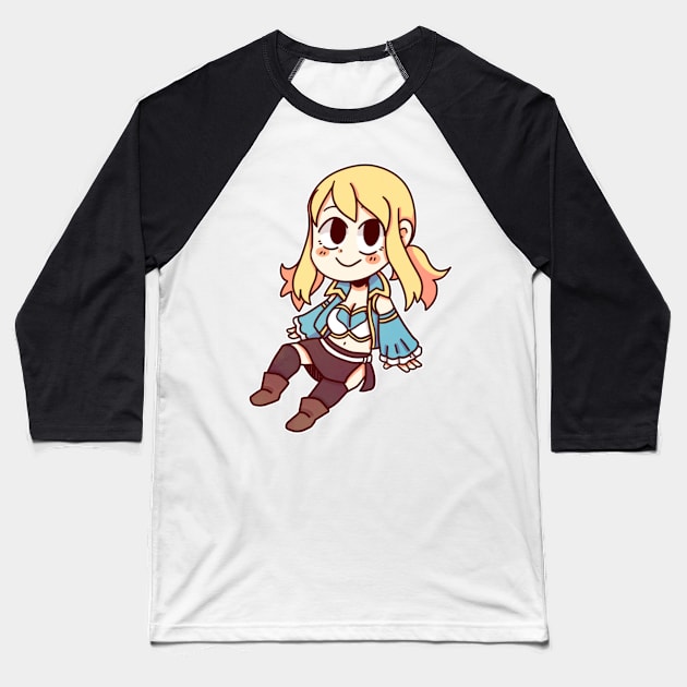 Chibi Lucy Baseball T-Shirt by Dragnoodles